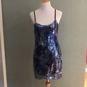 Blue cocktail dress